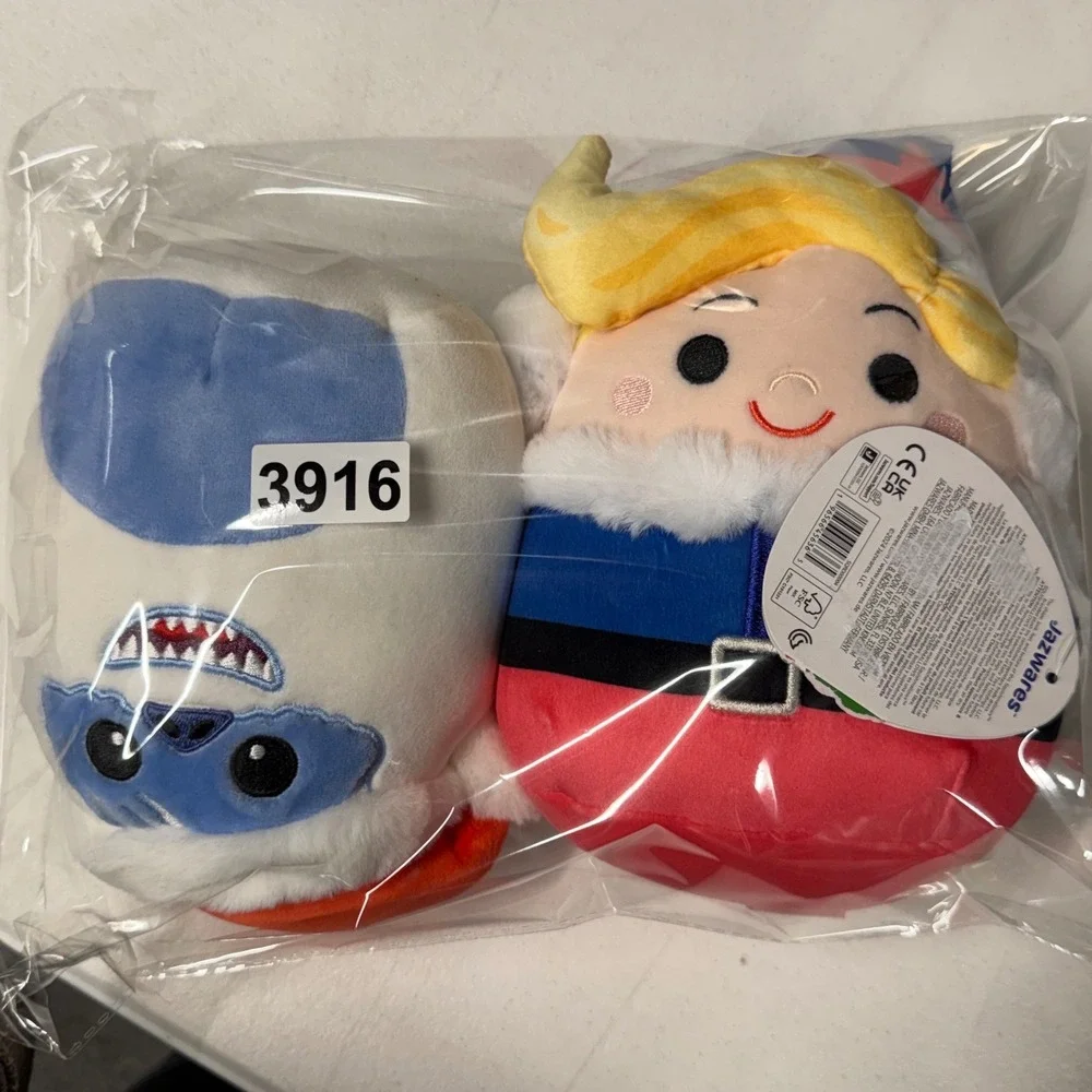 Squishmallows Rudolph Red-Nosed Reindeer Bumble‎ & Hermey Plush Set 8 inch 2024
